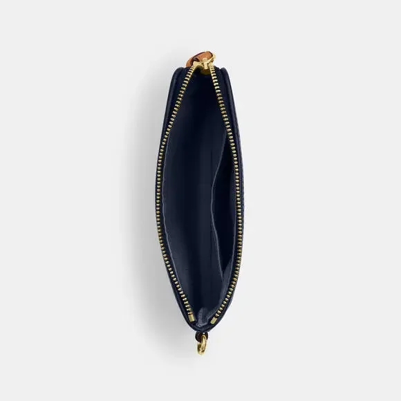 Corner Zip Wristlet In Signature Denim - Picture 2 of 4